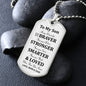 Our Son | Braver Stronger Smarter Loved - Dog Tag