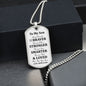 Our Son | Braver Stronger Smarter Loved - Dog Tag